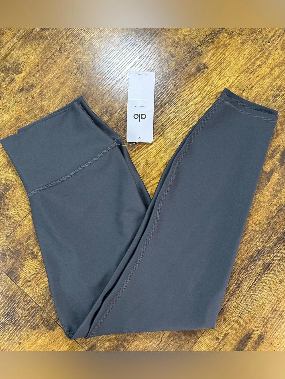 ALO Yoga 7/8 High-Waist Airlift Legging, Anthracite Dark Gray, Large NWT